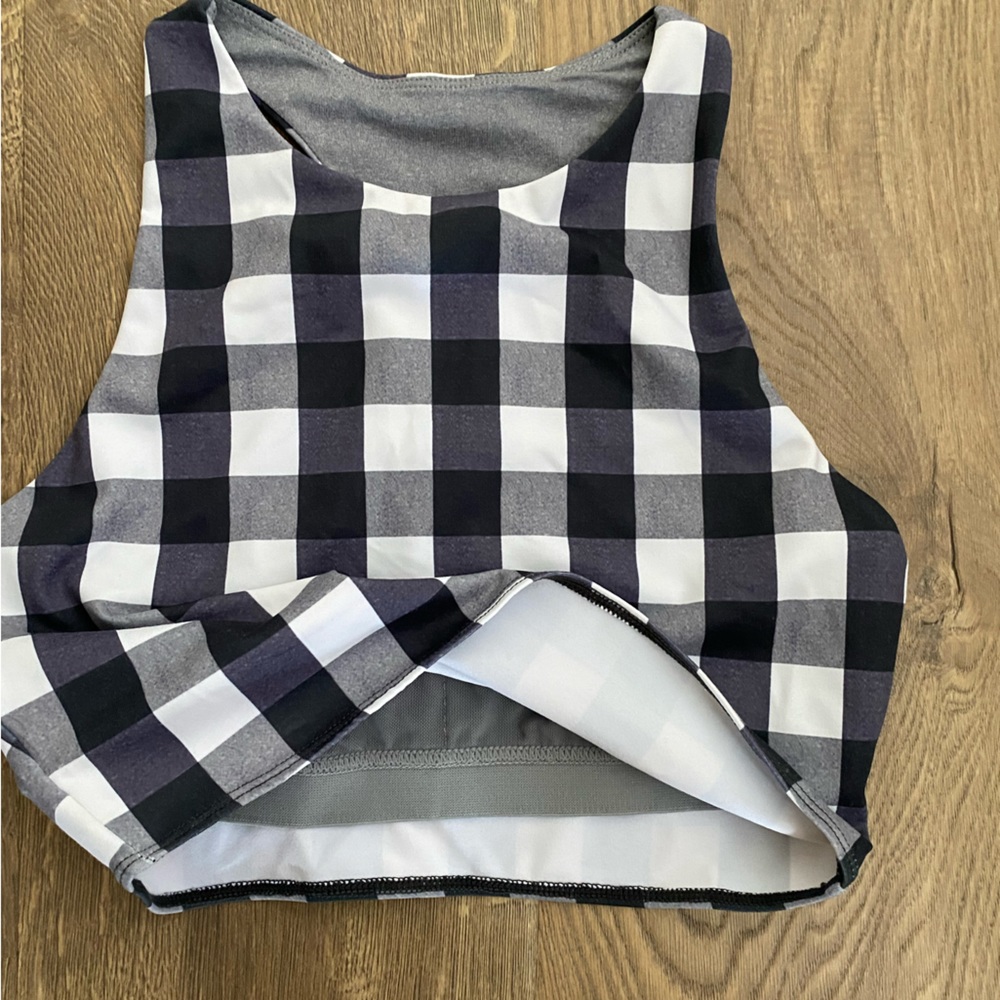 Checkered Sports Bra - Picture 4 of 4